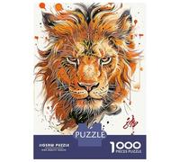 Puzzle pour Adolescents 1000 Pièces Eyes of The Tiger Puzzles pour Adolescents Jeux Relaxants Cadeaux pour Femmes pour Anniversaire, Noël 38x26cm/1000pcs