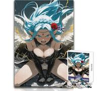 Puzzle pour Adolescents 1000 pièces - Fille Ange en colère Style Anime - Casse-tête - Jeux et activités familiales - Idée Cadeau - Dimensions : 38x52cm