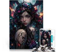 Puzzle pour Adolescents 1000 pièces Fille d'anime Dark Fantasy Jouets de Jeu pour Cadeau Familial Décoration Parfaite 38x52cm