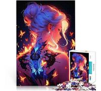 Puzzle pour Adolescents 1000 pièces Fille d'anime Magique Japon Jouets éducatifs d'apprentissage décoration Murale 75x50cm