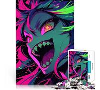 Puzzle pour Adolescents 1000 pièces Fille Monstre d'Anime Jouet éducatif d'apprentissage Jeu éducatif pour Anniversaire, Noël 38x26cm