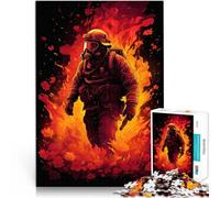 Puzzle pour Adolescents 1000 pièces Flamme de Pompier Compétition de Vitesse Manuelle Renforcer l'amour Entre Les Couples 52x38cm