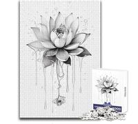 Puzzle pour Adolescents 1000 pièces Fleur de Lotus Hindouisme Jeu de défi Unique et Difficile Cadeau d'anniversaire Dimensions:38x52cm