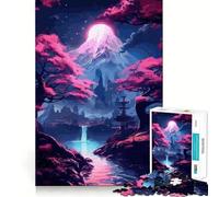 Puzzle pour Adolescents 1000 pièces Fleurs de Cerisier Art Japonais Jeu d'articulation précis Jeu cognitif Jouet Facile à divertir Décoration de Noël Cadeau (38x52cm)