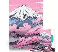 Puzzle pour Adolescents 1000 pièces Fleurs de Cerisier Jeu Japonais à Assemblage serré Jeu cognitif Jouet Facile à divertir Décoration de Noël Cadeau (38x26cm)