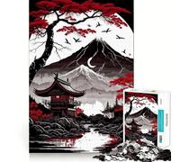 Puzzle pour Adolescents 1000 pièces Fleurs de Cerisier Jeu Japonais aux Bords Nets Résolution de problèmes Amusant Jeu de Relaxation Idéal pour Un Anniversaire Art et créativité (50x75cm)