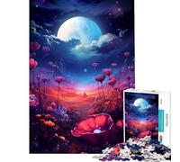 Puzzle pour Adolescents 1000 pièces Fleurs de Minuit Jeu Familial addictif pour cultiver la Patience Une œuvre d'art (Dimensions 38x26cm)