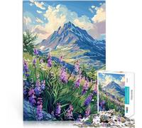 Puzzle pour Adolescents 1000 pièces Fleurs des prairies de Montagne Impossible Chaque pièce est Unique - Jeu Familial Stimulant et Amusant 52x38cm