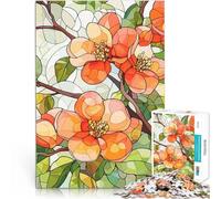 Puzzle pour Adolescents 1000 pièces Fleurs en vitrail Jouet éducatif d'apprentissage Cadeau d'anniversaire, Cadeaux, décoration Murale 38x26cm