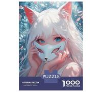 Puzzle pour Adolescents 1000 Pièces Fox Mask Beauty -1 Puzzles pour Adolescents Jeux Relaxants Cadeaux pour Femmes pour Anniversaire, Noël 70x50cm/1000pcs