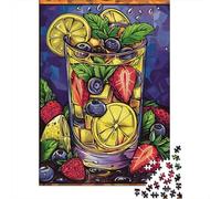 Puzzle pour Adolescents 1000 Pièces Fruit Infused Water Art Print-2 Puzzle Adulte Jeux Relaxants Améliorent La Mémoire Jeu Stimulant Cadeaux 38x26cm/1000pcs