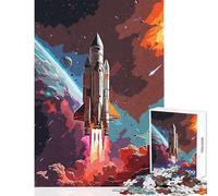 Puzzle pour Adolescents 1000 pièces Fusée Cosmique Jeu de réflexion Stimulant défi Difficile Jouet éducatif Interaction Parent-Enfant (50x75cm)