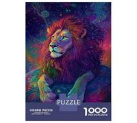 Puzzle pour Adolescents 1000 Pièces Galactic Lion Majesty -3 Puzzles pour Adultes Jeux Relaxants Décoration Murale Idéal comme Cadeau pour Toute La Famille 38x26cm/1000pcs