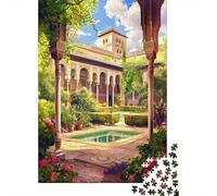 Puzzle pour Adolescents 1000 Pièces Garden of Paradise Aesthetic Artwork Puzzles pour Adolescents Jeux Relaxants Cadeaux pour Femmes pour Anniversaire, Noël 38x26cm/1000pcs