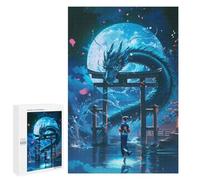 Puzzle pour adolescents 1000 pièces Geisha et Dragon Bleu pour adultes Jeux de relaxation Assemblage de motifs Interaction parent-enfant 1000 pièces