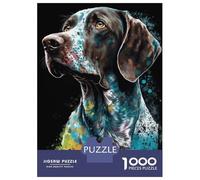 Puzzle pour Adolescents 1000 Pièces German Shorthaired Pointer Puzzles pour Adultes Jeux De Famille Décoration Parfaite Idéal comme Cadeau 52x38cm/1000pcs