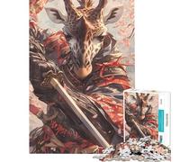 Puzzle pour Adolescents 1000 pièces Girafe Samouraï Un défi à relever pour créer Une œuvre d'art Jouet éducatif adapté aux Personnes de 14 Ans et Plus (38x52cm)
