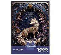Puzzle pour Adolescents 1000 Pièces Golden White Fox Steampunk Puzzle Jouet Décoration Murale Course De Vitesse Manuelle Offre Cadeau pour Toute La Famille 38x26cm/1000pcs