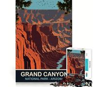 Puzzle pour Adolescents 1000 pièces Grand Canyon Parc National Jeu de réflexion et de détente Cadeau Artistique de Noël (38x52cm)