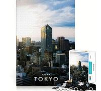 Puzzle pour Adolescents 1000 pièces Gratte-Ciel de Tokyo Découpe précise Amusant Résolution de problèmes Détente Décoration de Noël (38x26cm)