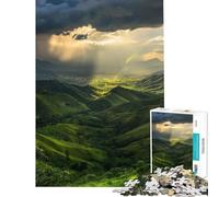 Puzzle pour Adolescents 1000 pièces Green Valley Rainbow After The Rain Stimule Le Cerveau Jeu de Construction Amusant pour Toute la Famille À partir de 14 Ans (38x26cm)