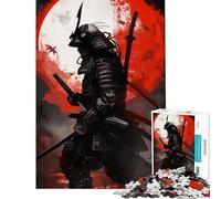 Puzzle pour Adolescents 1000 pièces Guerrier samouraï Japonais Aide à l'exercice cérébral Décoration intérieure Jeu Impossible pour Les 14 Ans et Plus (50x75cm)