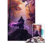 Puzzle pour Adolescents 1000 pièces Guerrier samouraï Mystique Défi éducatif Découpe de précision Jeu Pratique pour Les 14 Ans et Plus Jeu de Puzzle Offert (38x26cm)