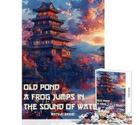 Puzzle pour Adolescents 1000 pièces Haïku Japonais Décoration Murale Jeu Impossible Vacances à la Maison Jouet éducatif Défi éducatif (38x52cm)