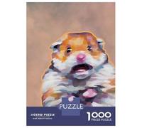 Puzzle pour Adolescents 1000 Pièces Hamster Meme Funny Cute Puzzle pour Adultes, Jouet, Décoration Murale, Amusant Et Humoristique, Idéal comme Cadeau 52x38cm/1000pcs