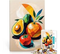 Puzzle pour Adolescents 1000 pièces Harmonie fruitée Abstraite et vive - 7 Art Mural de Cuisine Moderne Défi Difficile Décoration d'intérieur 50x70cm