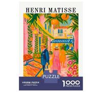 Puzzle pour Adolescents 1000 Pièces Henri Matisse Style Market Scene Painting Puzzle pour Adultes Jeux Relaxants Cadeau d'anniversaire Activités Amusantes À La Maison, 38x26cm/1000pcs