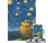 Puzzle pour Adolescents 1000 pièces Hibou sous Un Ciel étoilé Jeu Impossible pour Un Jeu éducatif et Stimulant Cadeau Amusant Convient aux Couples (Dimensions 38x26cm)