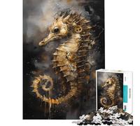 Puzzle pour Adolescents 1000 pièces Hippocampe Jeu d'imagination et de Manipulation pour Adolescents Jeu éducatif Stimulant pour développer l'analyse et la logique (Dimensions 38x52cm)