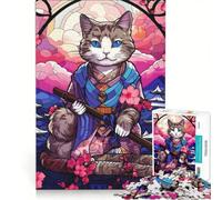 Puzzle pour Adolescents 1000 pièces Humain Chat Couleurs Mignonnes, Jeux relaxants, Défi Difficile, Collection d'artistes, Beaux-Arts 50x75cm
