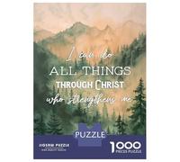 Puzzle pour Adolescents 1000 Pièces I Can Do All Things Puzzle pour Adultes Jouet Décoration Murale Course De Vitesse Manuelle Défi Éducatif 38x26cm/1000pcs