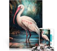 Puzzle pour Adolescents 1000 pièces Ibis Blanc dans Un Lagon Tropical Jeu Stimulant Renforcer l'amour Entre Les Couples 38x26cm