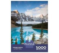 Puzzle pour Adolescents 1000 Pièces Iconic Moraine Lake Banff Puzzle pour Adultes Jeu Manuel Découpe De Précision Activités Amusantes À La Maison 52x38cm/1000pcs