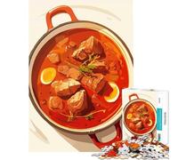 Puzzle pour Adolescents 1000 pièces Illustration d'un ragoût copieux en cocotte Jeu éducatif pour Un défi ludique et créatif Idée Cadeau Course de Vitesse Manuelle (Dimensions 38x26cm)
