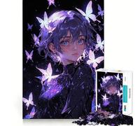 Puzzle pour adolescents 1000 pièces,illustration d'une enchanteresse rougissante d'anime,bords nets,jeu de concentration idéal,cadeau parfait pour des moments de détente,illustration de Noël (38x52cm)