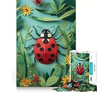 Puzzle pour Adolescents 1000 pièces Insectes en Papier à découper,décoration soignée,Jouet créatif et Amusant,Jeu de Paix,œuvre d'art de Noël (38x26cm)