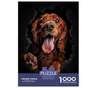 Puzzle pour Adolescents 1000 Pièces Irish Setter Puzzle pour Adultes Jeu Pratique Analyse Et Logique Interaction Parent-Enfant 70x50cm/1000pcs