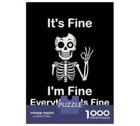 Puzzle pour Adolescents 1000 Pièces Its Fine Skeleton Funny Puzzles pour Adultes Jeux Relaxants Décoration Murale Idéal comme Cadeau pour Toute La Famille 52x38cm/1000pcs