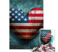 Puzzle pour Adolescents 1000 pièces J’Aime l’Amérique Puzzle pour Adultes Niveau Difficile Liste de souhaits avec Le Père Noël Casse-tête Jeux familiaux (Dimensions 38x26cm)