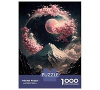 Puzzle pour Adolescents 1000 Pièces Japanese Landscape Neon Puzzles pour Adultes Jeu Familial Anti-Stress Interaction Parent-Enfant 38x26cm/1000pcs