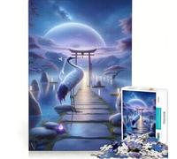 Puzzle pour Adolescents 1000 pièces Jardin Zen Esprit Serein de la Grue Jeu Pratique Difficile et Stimulant Cadeau de Jeu Stimulant 38x52cm