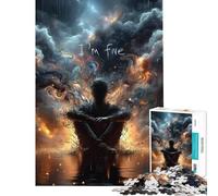 Puzzle pour Adolescents 1000 pièces Je Vais Bien Activités Amusantes à la Maison décoration Jeux pour Les 14 Ans et Plus (38x52cm)