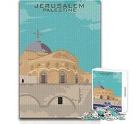 Puzzle pour Adolescents 1000 pièces JÉRUSALEM Palestine Jeu éducatif Familial Niveau Difficile Cadeau d'anniversaire Dimensions 38x26cm