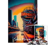 Puzzle pour Adolescents 1000 pièces Jetée de Santa Monica Puzzle 1000 pièces Jouet éducatif Anti-Stress Cadeau d'anniversaire et Cadeau Unique (38x26cm)