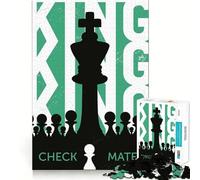 Puzzle pour Adolescents 1000 pièces,Jeu d'échecs Roi et Mat,Jeu d'articulation serrée,Jouet cognitif,Divertissement Facile,décoration de Noël,Cadeau (50x75cm)