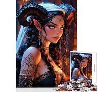 Puzzle pour Adolescents 1000 pièces Jezabel Magnifique Fille tielfing Jeu éducatif décoration Murale Jouet liste de souhaits avec Le Père Noël (50x75cm)